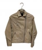 NOMBRE IMPAIRノンブルアンペール）の古着「ラムレザー ライダースジャケット」｜ベージュ