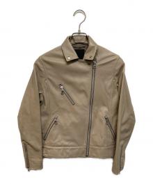 NOMBRE IMPAIR（ノンブルアンペール）の古着「ラムレザー ライダースジャケット」｜ベージュ