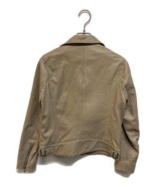 NOMBRE IMPAIR（ノンブルアンペール）NOMBRE IMPAIR (ノンブルアンペール) ラムレザー ライダースジャケット ベージュ サイズ:Freeの古着・服飾アイテム