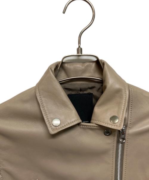 NOMBRE IMPAIR（ノンブルアンペール）NOMBRE IMPAIR (ノンブルアンペール) ラムレザー ライダースジャケット ベージュ サイズ:Freeの古着・服飾アイテム