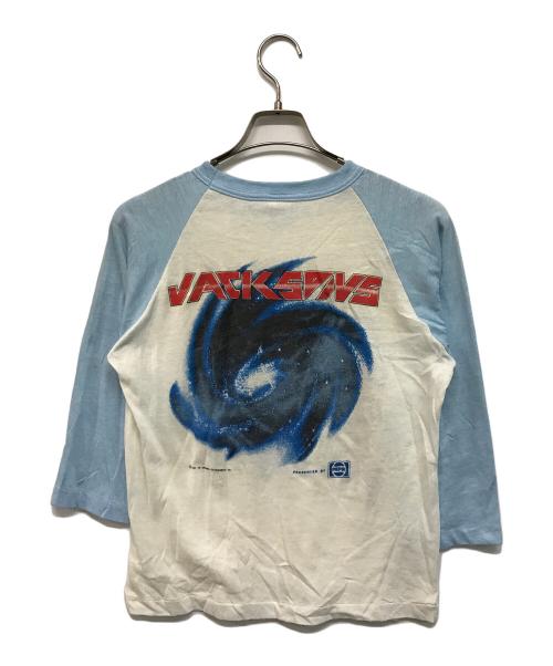 VINTAGE（ヴィンテージ）VINTAGE (ヴィンテージ) 80’S ラグランTシャツ ブルー×アイボリー サイズ:Mの古着・服飾アイテム