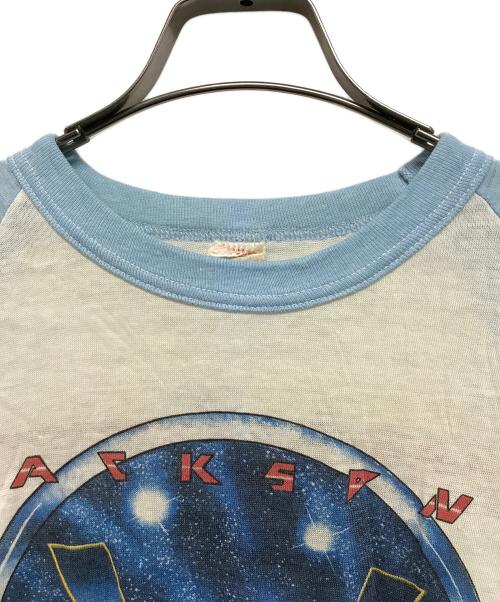 VINTAGE（ヴィンテージ）VINTAGE (ヴィンテージ) 80’S ラグランTシャツ ブルー×アイボリー サイズ:Mの古着・服飾アイテム