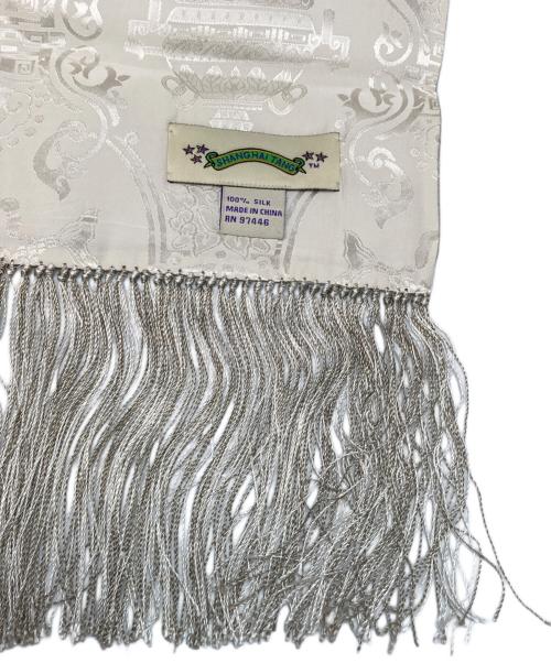 Shanghai Tang（シャンハイタン）Shanghai Tang (シャンハイタン) フリンジ付シルクストール アイボリーの古着・服飾アイテム