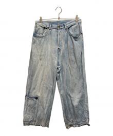 refomed（リフォメッド）の古着「ワイドデニムパンツ」｜ブルー