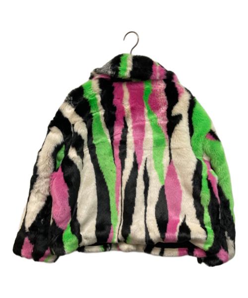 Jakke（ジャッキー）Jakke (ジャッキー) エコファーコート マルチカラー サイズ:Mの古着・服飾アイテム