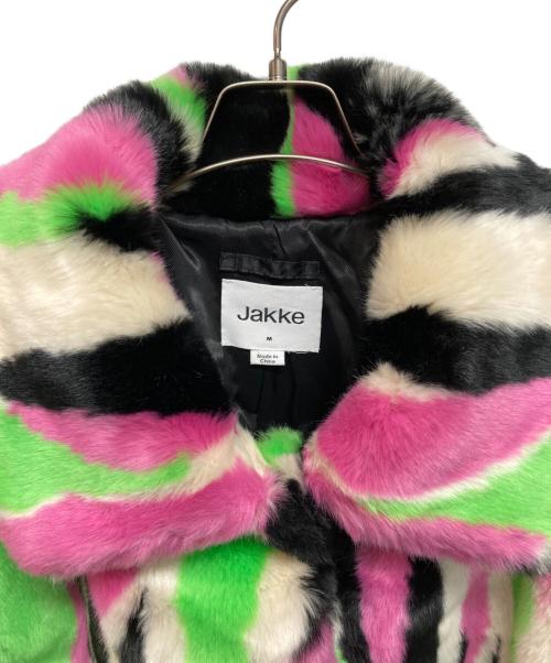 Jakke（ジャッキー）Jakke (ジャッキー) エコファーコート マルチカラー サイズ:Mの古着・服飾アイテム