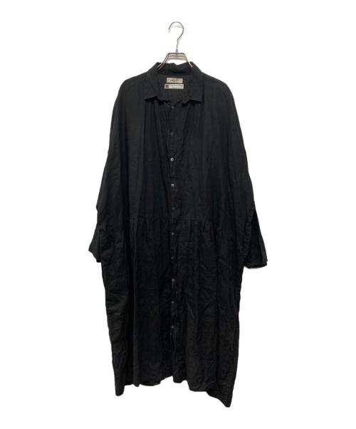 ICHI Antiquites（イチアンティークス）ichi Antiquites (イチアンティークス) リネンシャツワンピース ブラック サイズ:不明の古着・服飾アイテム