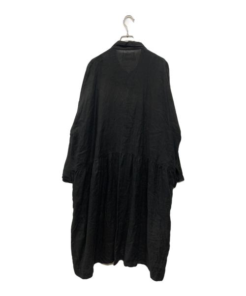 ICHI Antiquites（イチアンティークス）ichi Antiquites (イチアンティークス) リネンシャツワンピース ブラック サイズ:不明の古着・服飾アイテム