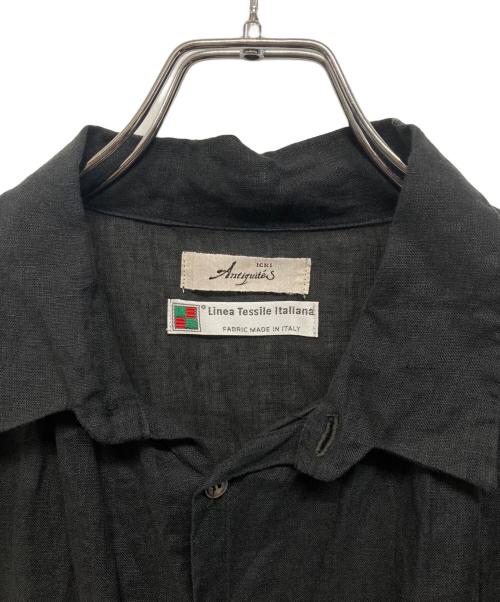 ICHI Antiquites（イチアンティークス）ichi Antiquites (イチアンティークス) リネンシャツワンピース ブラック サイズ:不明の古着・服飾アイテム