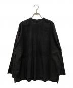 pheetaフィータ）の古着「ピンタックブラウス」｜ブラック