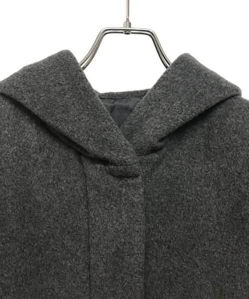 自由区（ジユウク）自由区 (ジユウク) MENCHI ウールビーバーフード付きコート グレー サイズ:SIZE 38の古着・服飾アイテム