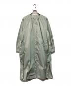 自由区ジユウク）の古着「【洗える】メモリーノーカラー コート」｜グリーン