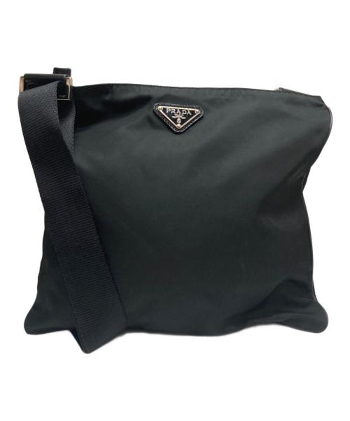 PRADA（プラダ）PRADA (プラダ) ナイロンショルダーバッグ ブラックの古着・服飾アイテム
