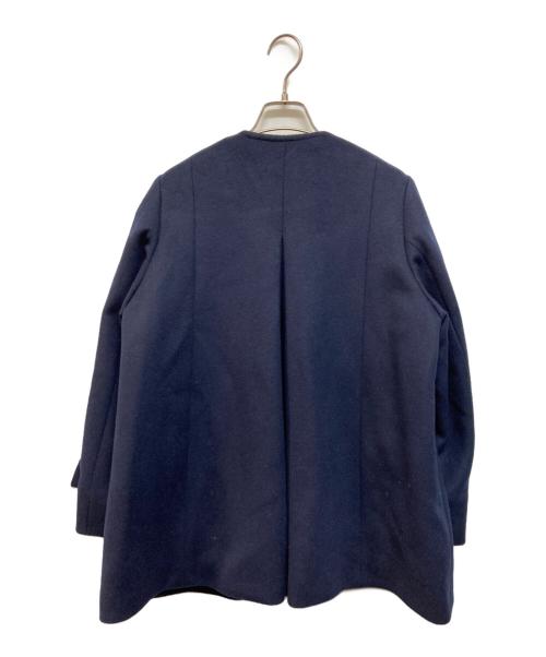 SHIPS（シップス）SHIPS (シップス) SUPER140ノーカラーAラインPコート ネイビー サイズ:Mの古着・服飾アイテム
