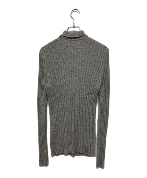 AURALEE（オーラリー）AURALEE (オーラリー) SILK COTTON MELANGE RIB KNIT SHIRT CARDIGAN グレー サイズ:SIZE 1の古着・服飾アイテム