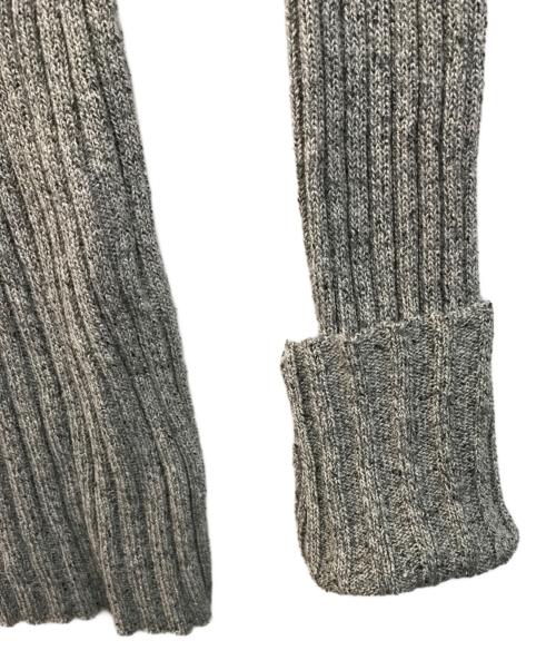 AURALEE（オーラリー）AURALEE (オーラリー) SILK COTTON MELANGE RIB KNIT SHIRT CARDIGAN グレー サイズ:SIZE 1の古着・服飾アイテム