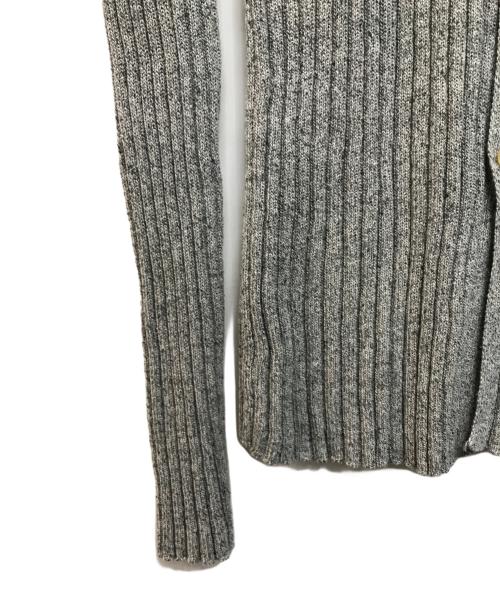 AURALEE（オーラリー）AURALEE (オーラリー) SILK COTTON MELANGE RIB KNIT SHIRT CARDIGAN グレー サイズ:SIZE 1の古着・服飾アイテム