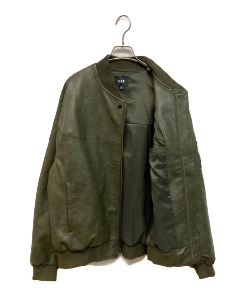 HUF（ハフ）HUF (ハフ) INTERGALACTIC BOMBER JACKET グリーン サイズ:XLの古着・服飾アイテム