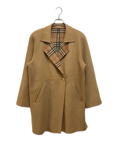 BURBERRY（バーバリー）BURBERRY (バーバリー) 金釦カシミア混裏地ノヴァチェックコート ベージュ サイズ:40の古着・服飾アイテム