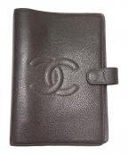CHANELシャネル）の古着「キャビアスキン ココマーク手帳カバー」｜ブラウン