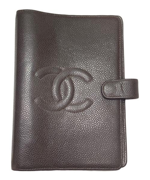 CHANEL（シャネル）CHANEL (シャネル) キャビアスキン ココマーク手帳カバー ブラウンの古着・服飾アイテム