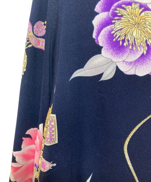 LEONARD（レオナール）LEONARD (レオナール) 花柄カンカンロングワンピース ネイビー サイズ:Lの古着・服飾アイテム