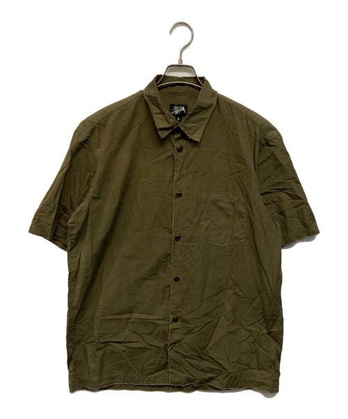 OLD STUSSY（オールドステューシー）OLD STUSSY (オールドステューシー) 80s フロントポケットシャツ カーキ サイズ:Lの古着・服飾アイテム