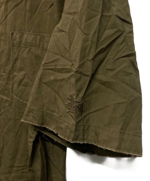 OLD STUSSY（オールドステューシー）OLD STUSSY (オールドステューシー) 80s フロントポケットシャツ カーキ サイズ:Lの古着・服飾アイテム