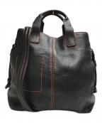 HIROFUヒロフ）の古着「レザー2WAYショルダーバッグ」｜ブラック