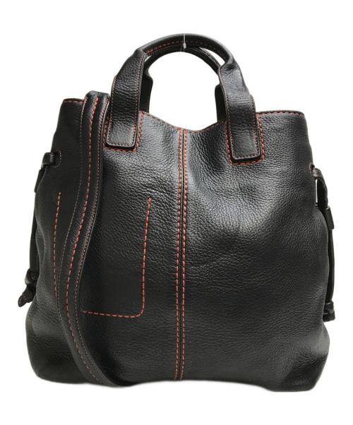 HIROFU（ヒロフ）HIROFU (ヒロフ) レザー2WAYショルダーバッグ ブラックの古着・服飾アイテム