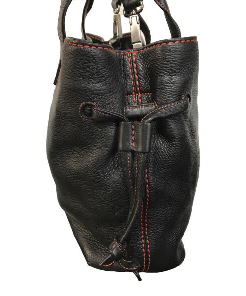 HIROFU（ヒロフ）HIROFU (ヒロフ) レザー2WAYショルダーバッグ ブラックの古着・服飾アイテム