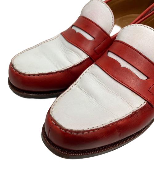 CARMINA（カルミナ）CARMINA (カルミナ) コインローファー ホワイト×レッド サイズ:SIZE 6の古着・服飾アイテム