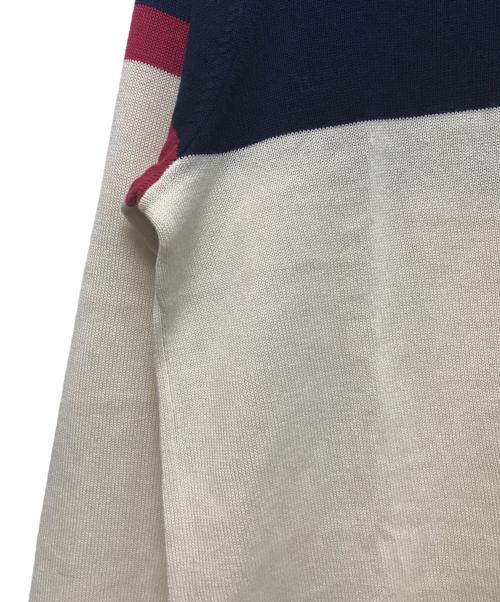 BRIEFING（ブリーフィング）BRIEFING (ブリーフィング) CL MS TRICOLOR CREWNECK KNIT ネイビー×ホワイト サイズ:Mの古着・服飾アイテム