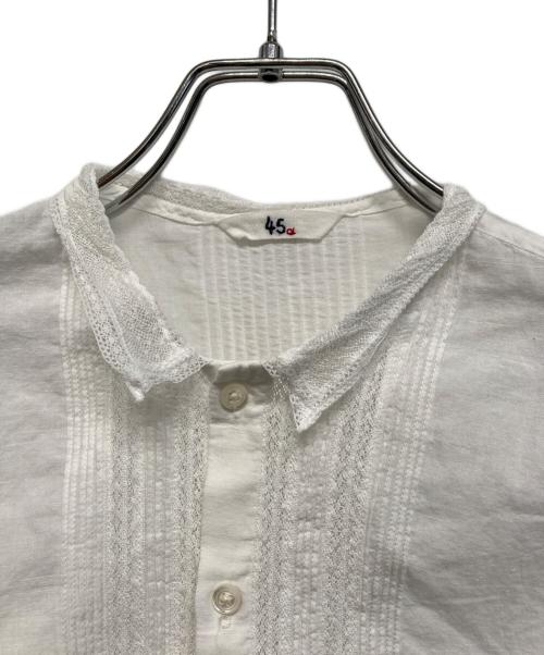 45R（フォーティファイブ・アール）45R (フォーティファイブ・アール) カディコットンレースブラウス ホワイト サイズ:SIZE 2の古着・服飾アイテム