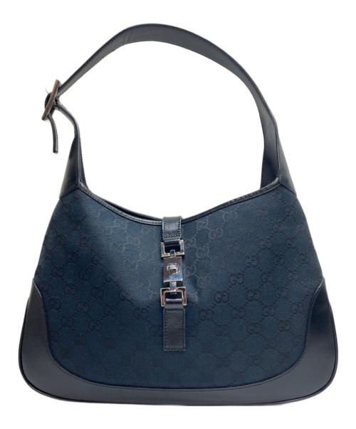 GUCCI（グッチ）GUCCI (グッチ) GGキャンバス ジャッキー ワンショルダーバッグ ブラックの古着・服飾アイテム