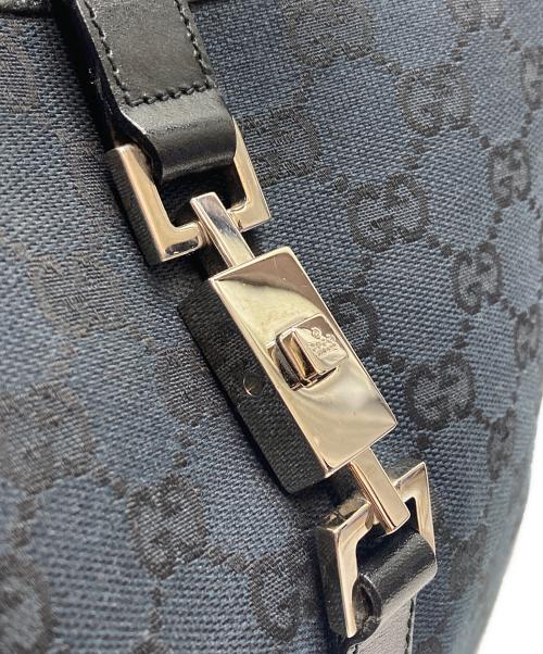 GUCCI（グッチ）GUCCI (グッチ) GGキャンバス ジャッキー ワンショルダーバッグ ブラックの古着・服飾アイテム