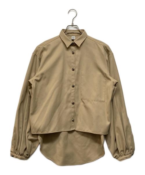 toteme（トーテム）toteme (トーテム) Novale Grain De Poudre Shirt（ノヴァーレ グランド プードル シャツ） ベージュ サイズ:SIZE XXSの古着・服飾アイテム