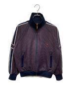 DOUBLE STANDARD CLOTHINGダブルスタンダードクロージング）の古着「チェリージャガードジャージーパーカー」｜ネイビー