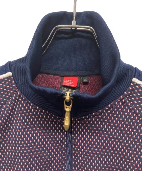 DOUBLE STANDARD CLOTHING（ダブルスタンダードクロージング）DOUBLE STANDARD CLOTHING (ダブルスタンダードクロージング) チェリージャガードジャージーパーカー ネイビー サイズ:SIZE 36の古着・服飾アイテム