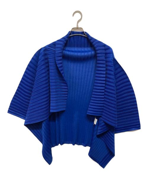 PLEATS PLEASE（プリーツプリーズ）PLEATS PLEASE (プリーツプリーズ) プリーツカーディガン ブルー サイズ:FREEの古着・服飾アイテム