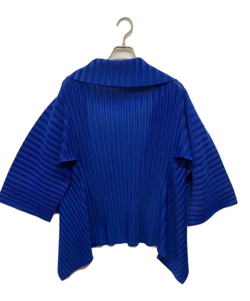 PLEATS PLEASE（プリーツプリーズ）PLEATS PLEASE (プリーツプリーズ) プリーツカーディガン ブルー サイズ:FREEの古着・服飾アイテム