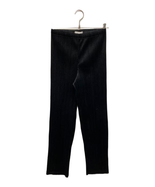 PLEATS PLEASE（プリーツプリーズ）PLEATS PLEASE (プリーツプリーズ) ベロアプリーツパンツ ブラック サイズ:2の古着・服飾アイテム