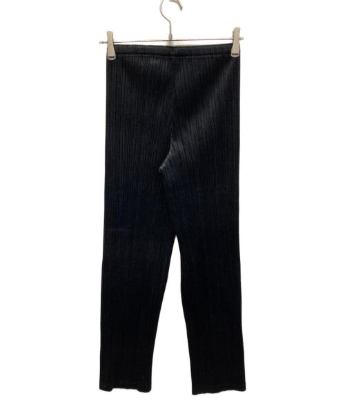 PLEATS PLEASE（プリーツプリーズ）PLEATS PLEASE (プリーツプリーズ) ベロアプリーツパンツ ブラック サイズ:2の古着・服飾アイテム