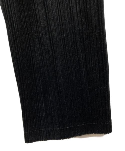 PLEATS PLEASE（プリーツプリーズ）PLEATS PLEASE (プリーツプリーズ) ベロアプリーツパンツ ブラック サイズ:2の古着・服飾アイテム