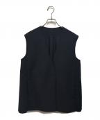 DRAWERドゥロワー）の古着「ウールモヘア サキソニージレ」｜ネイビー