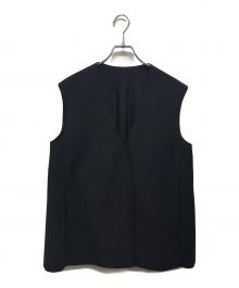 DRAWER（ドゥロワー）の古着「ウールモヘア サキソニージレ」｜ネイビー