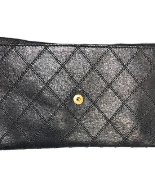 CHANEL（シャネル）CHANEL (シャネル) ビコローレラムスキン札入れ ブラックの古着・服飾アイテム