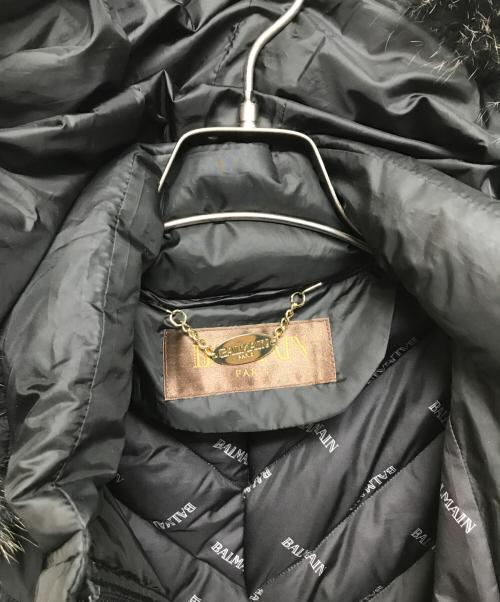 BALMAIN（バルマン）BALMAIN (バルマン) フォックスファーフーデッドダウンコート ブラック サイズ:SIZE Mの古着・服飾アイテム