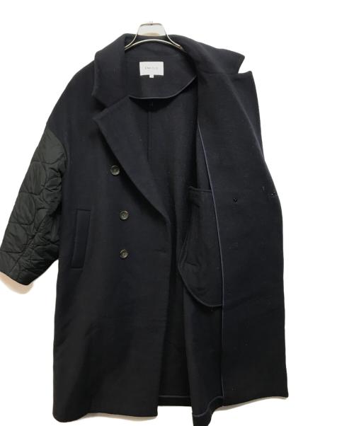ENFOLD（エンフォルド）ENFOLD (エンフォルド) フェザーリーバーロングPコート ネイビー サイズ:SIZE 38の古着・服飾アイテム