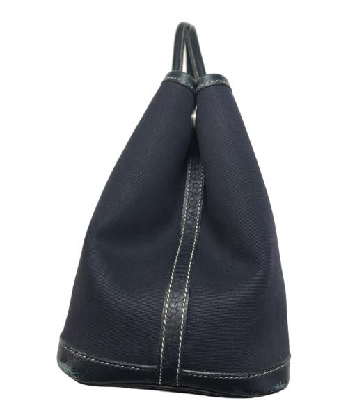 HERMES（エルメス）HERMES (エルメス) ガーデンパーティPM ハンドバッグ ネイビーの古着・服飾アイテム